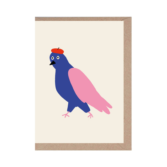 French Pigeon Mini Card