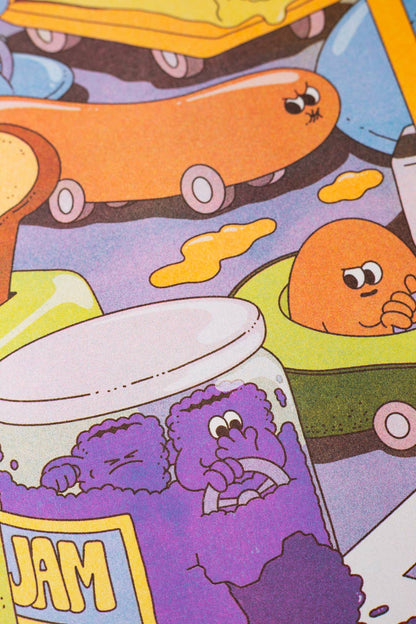 If there's a traffic jam on the way to breakfast A3 Print by Lauren Martin