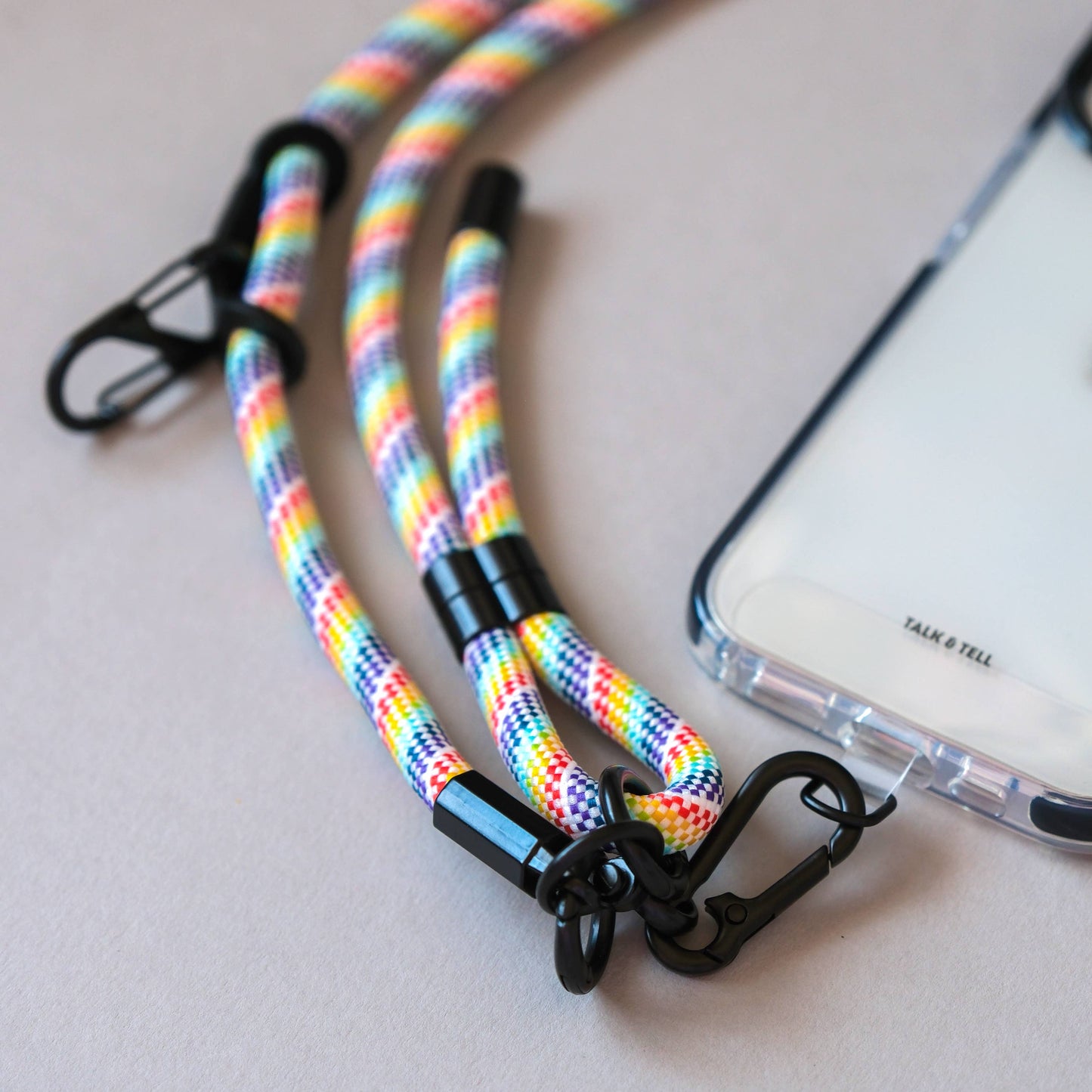 Crossbody Lanyard Phone Strap in Rainbow