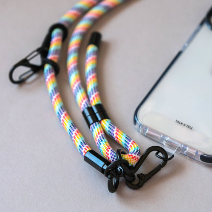 Crossbody Lanyard Phone Strap in Rainbow