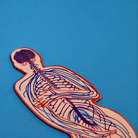 No Need To Be Nervous Leather Bookmark in Pale Pink