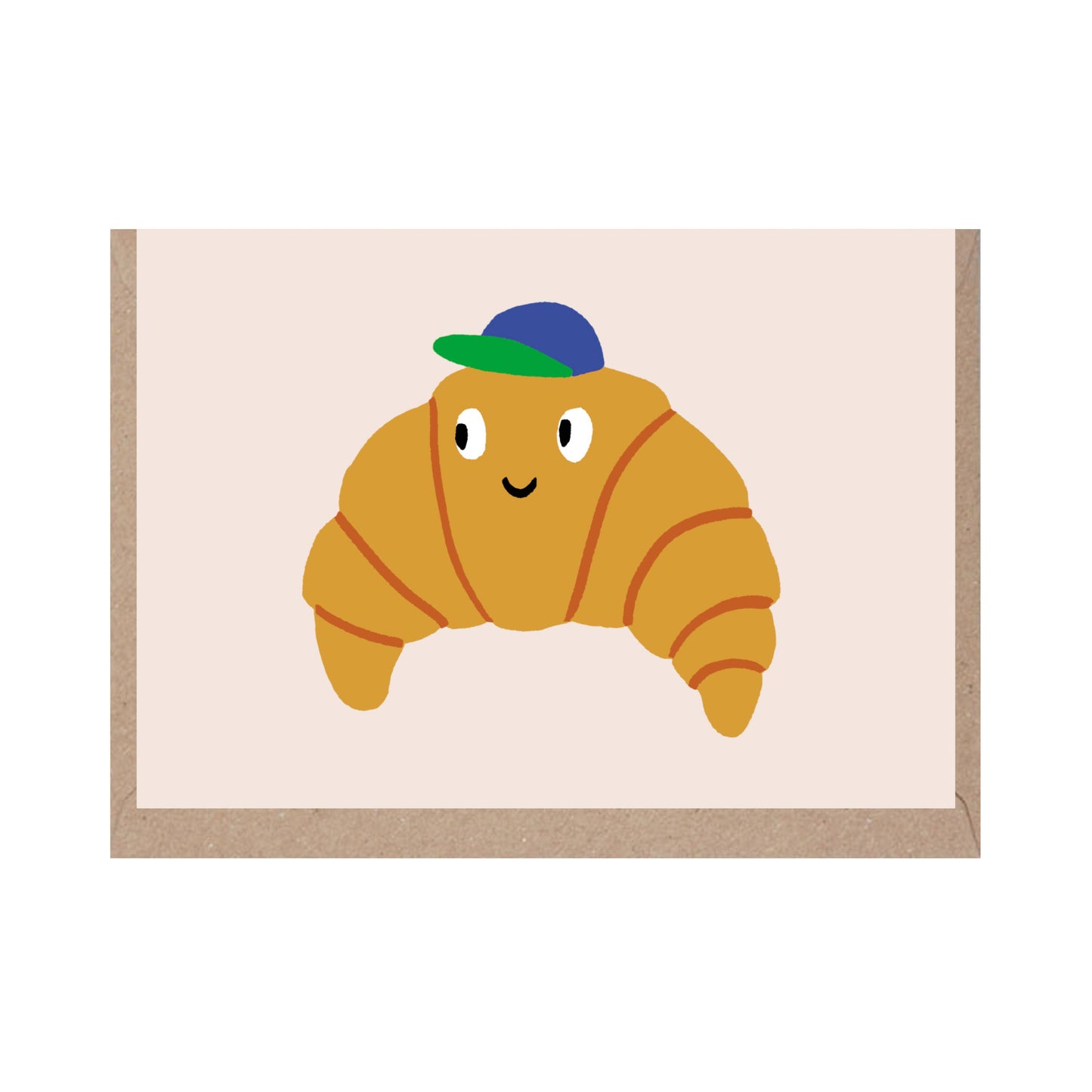 Croissant With Baseball Cap Mini Card