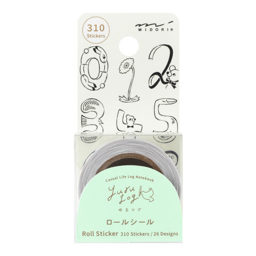 Yuru Log Roll Stickers - Numbers