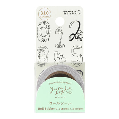 Yuru Log Roll Stickers - Numbers