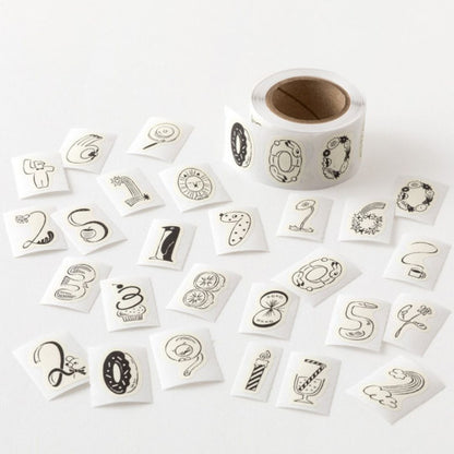 Yuru Log Roll Stickers - Numbers