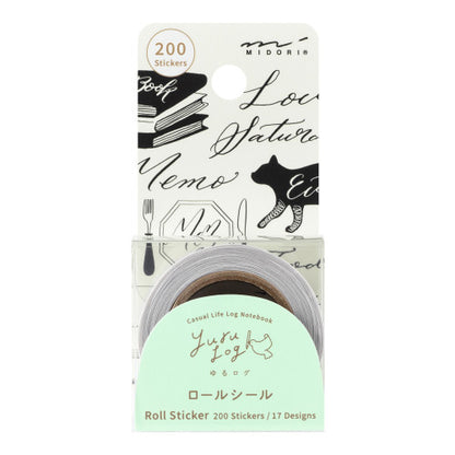 Yuru Log Roll Stickers - Calligraphy