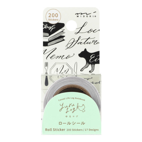 Yuru Log Roll Stickers - Calligraphy