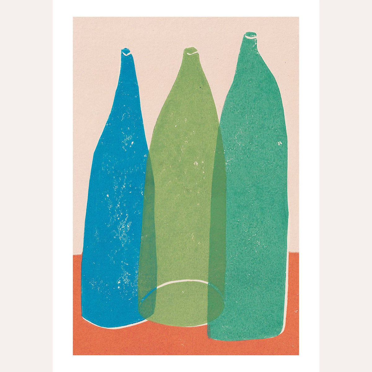 Three Bottles A3 Art Print
