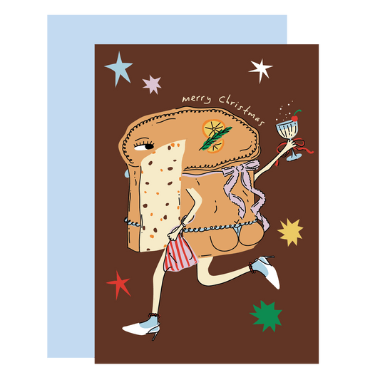 Panettone in Heels Christmas Card