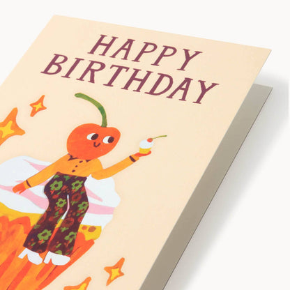 Cherry Cupcake Happy Birthday Card