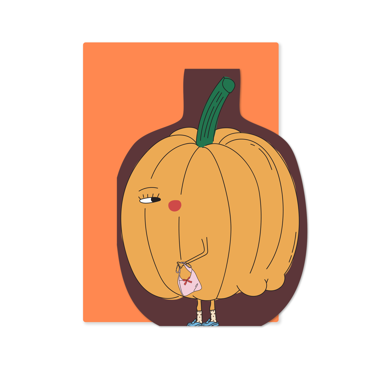 Hey Pumpkin! Die Cut Greetings Card