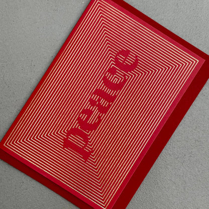 Peace Modern Typography Christmas Card