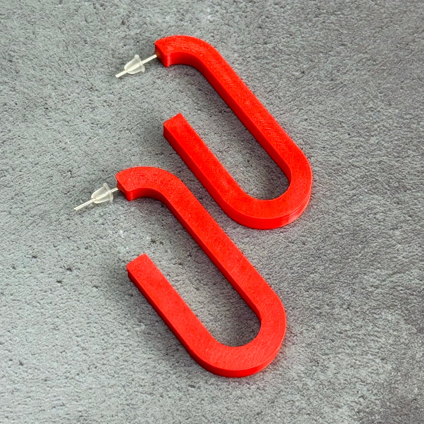 Long Oval Hoop Earrings