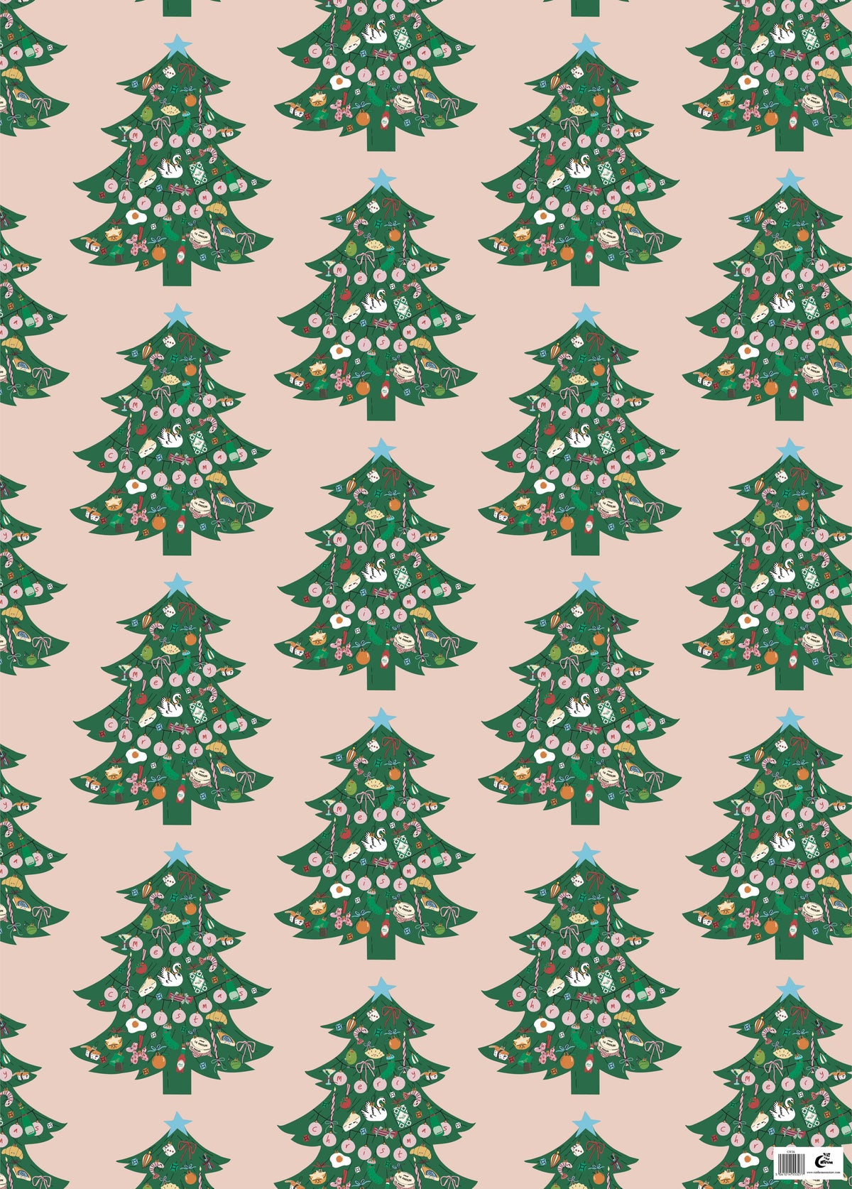 Trinket Christmas Tree Christmas Gift Wrap Sheet