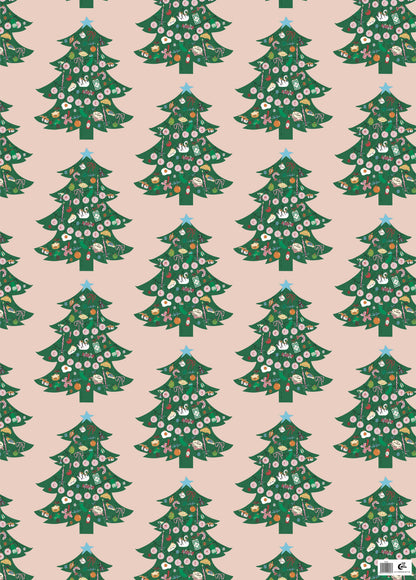 Trinket Christmas Tree Christmas Gift Wrap Sheet