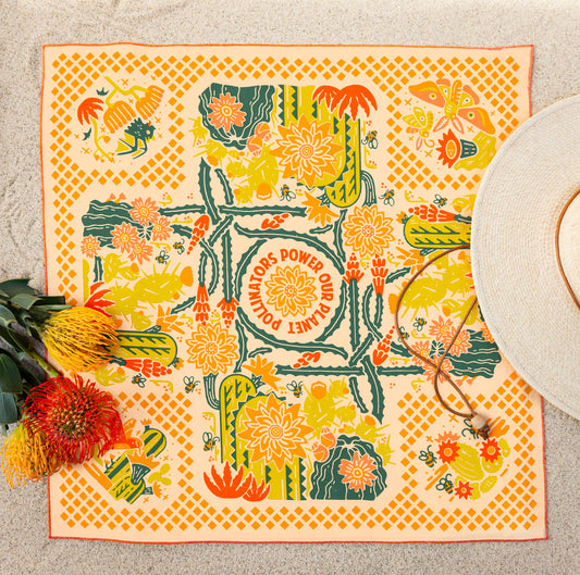 Prickly Pollinators Organic Cotton Bandana