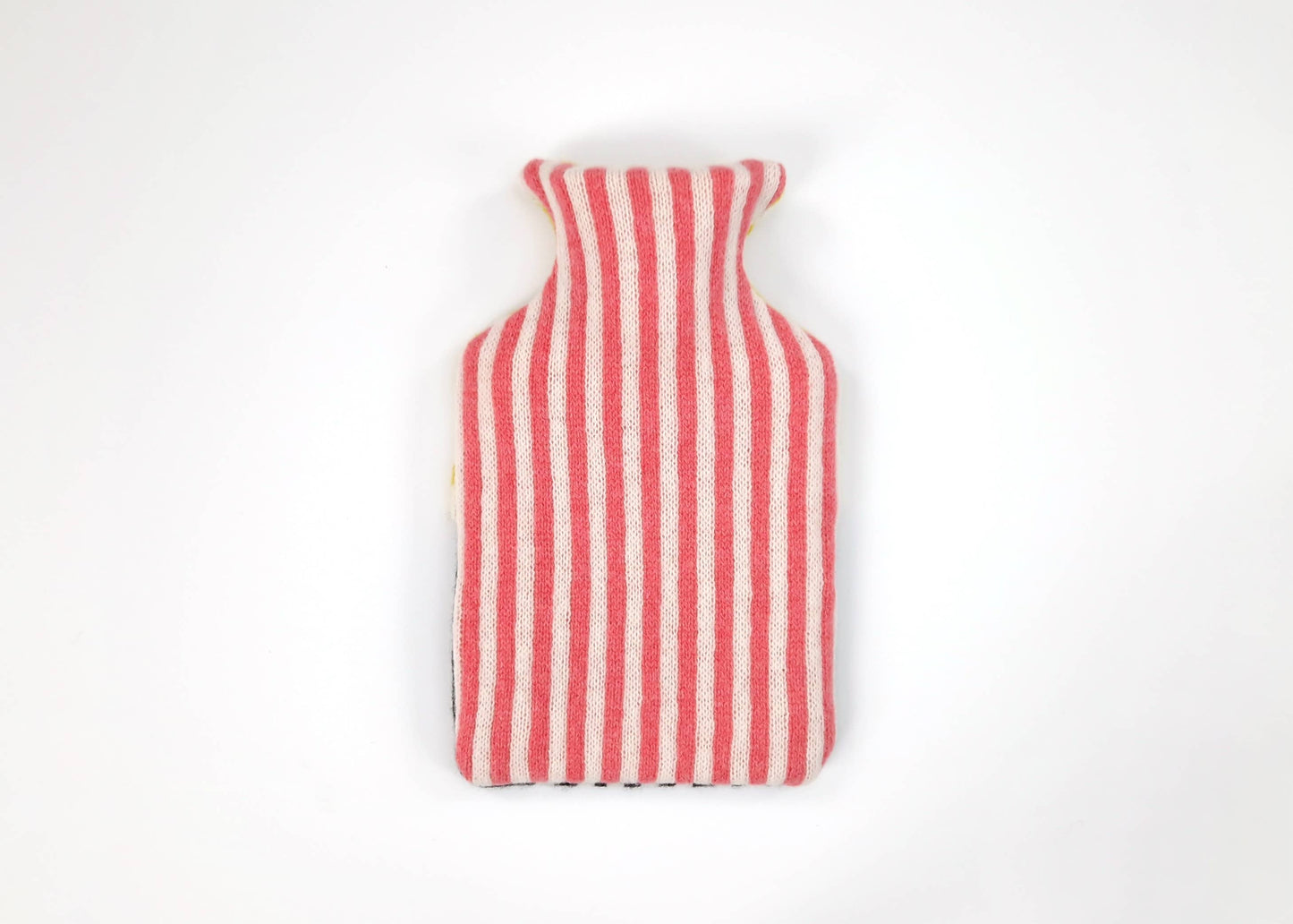 Lambswool Hot Water Bottle Cover in Pink and Yellow