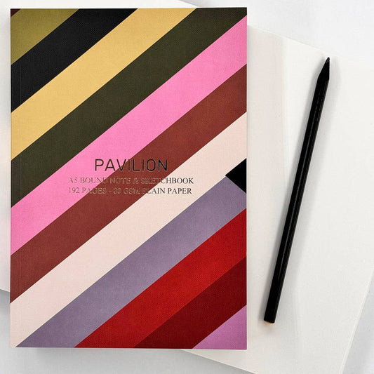Festival Striped A5 Foiled Notebook