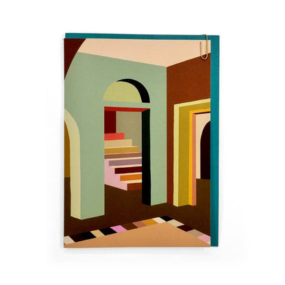 Rug Arch Interior Greetings Card 