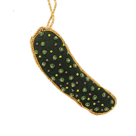 Pickle Embroidered Christmas Decoration