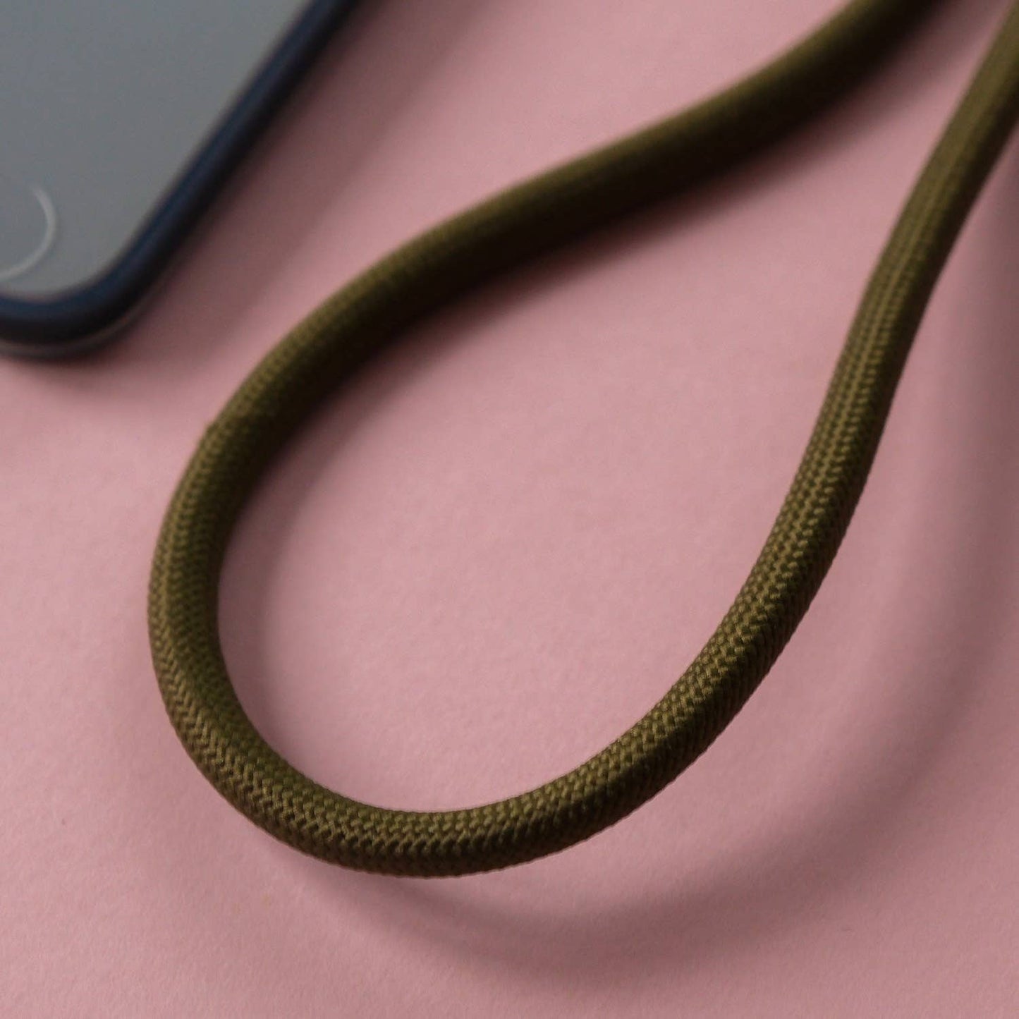 Crossbody Lanyard Phone Strap in Olive Green