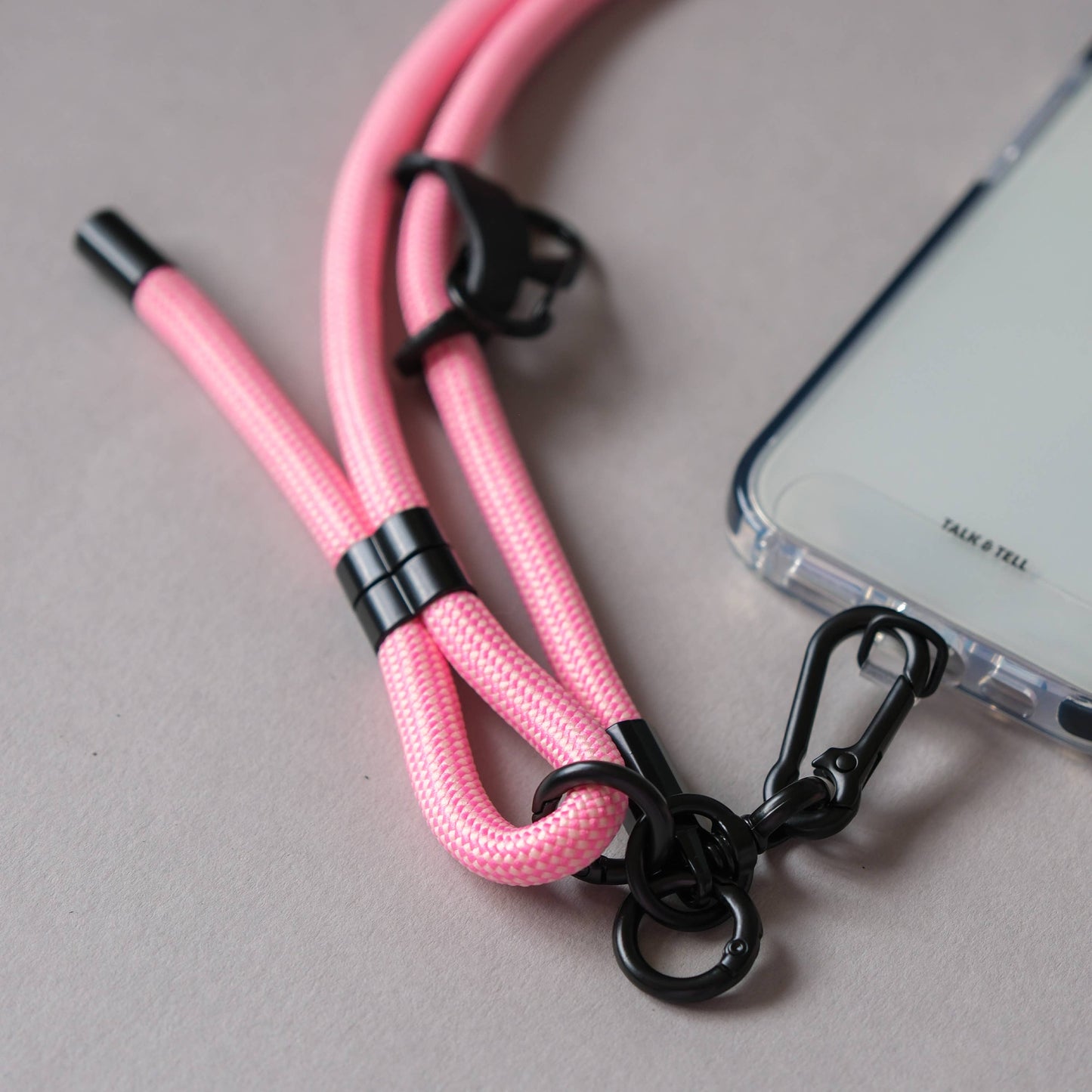 Crossbody Lanyard Phone Strap in Pink Sherbet