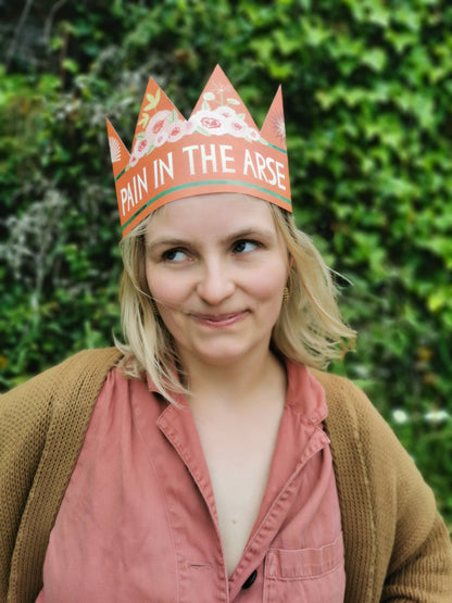 'Pain In The Arse' Party Hat Card