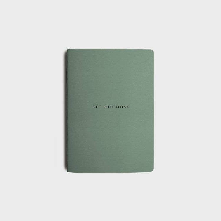 Get Shit Done A6 Productivity Notebook in Sea Green
