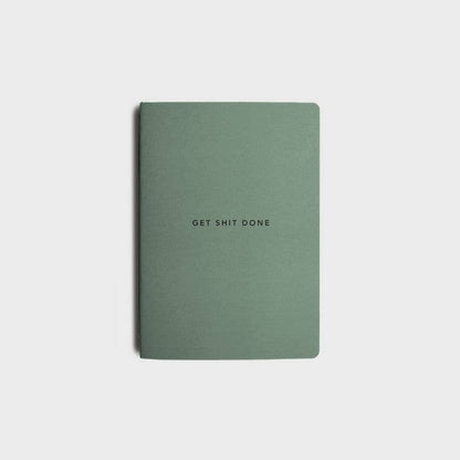 Get Shit Done A6 Productivity Notebook in Sea Green