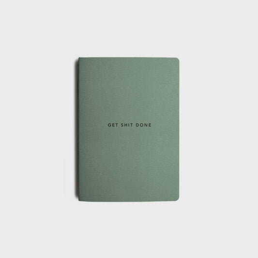 Get Shit Done A6 Productivity Notebook in Sea Green
