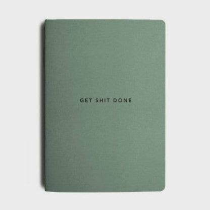 Get Shit Done A5 Productivity Notebook in Sea Green