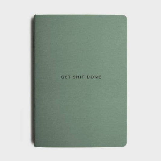 Get Shit Done A5 Productivity Notebook in Sea Green