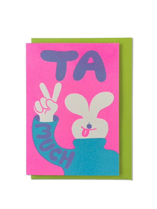 Ta V Much Greetings Card