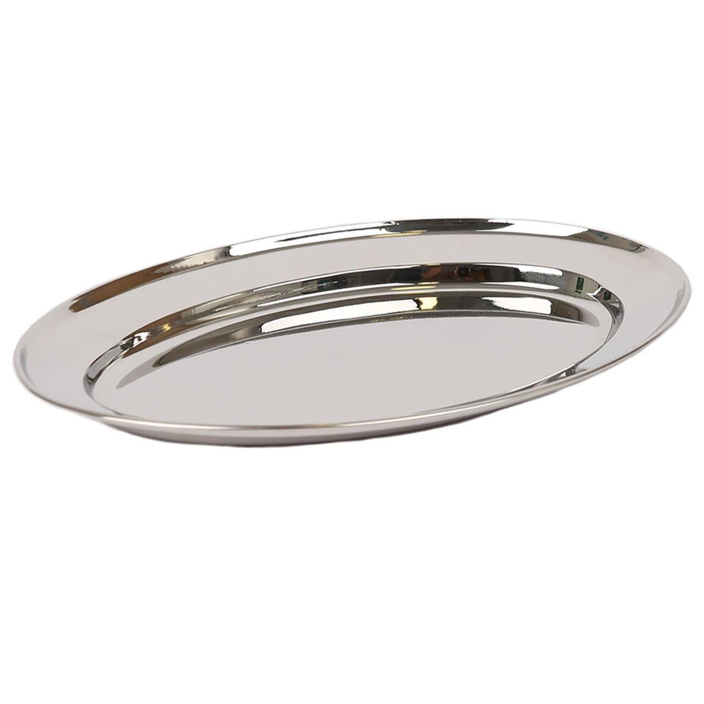 Large Oval Stainless Steel Serving Platter