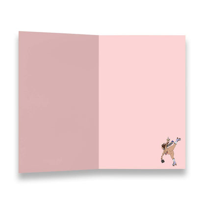 Skater Girl Brings Cake Birthday Card