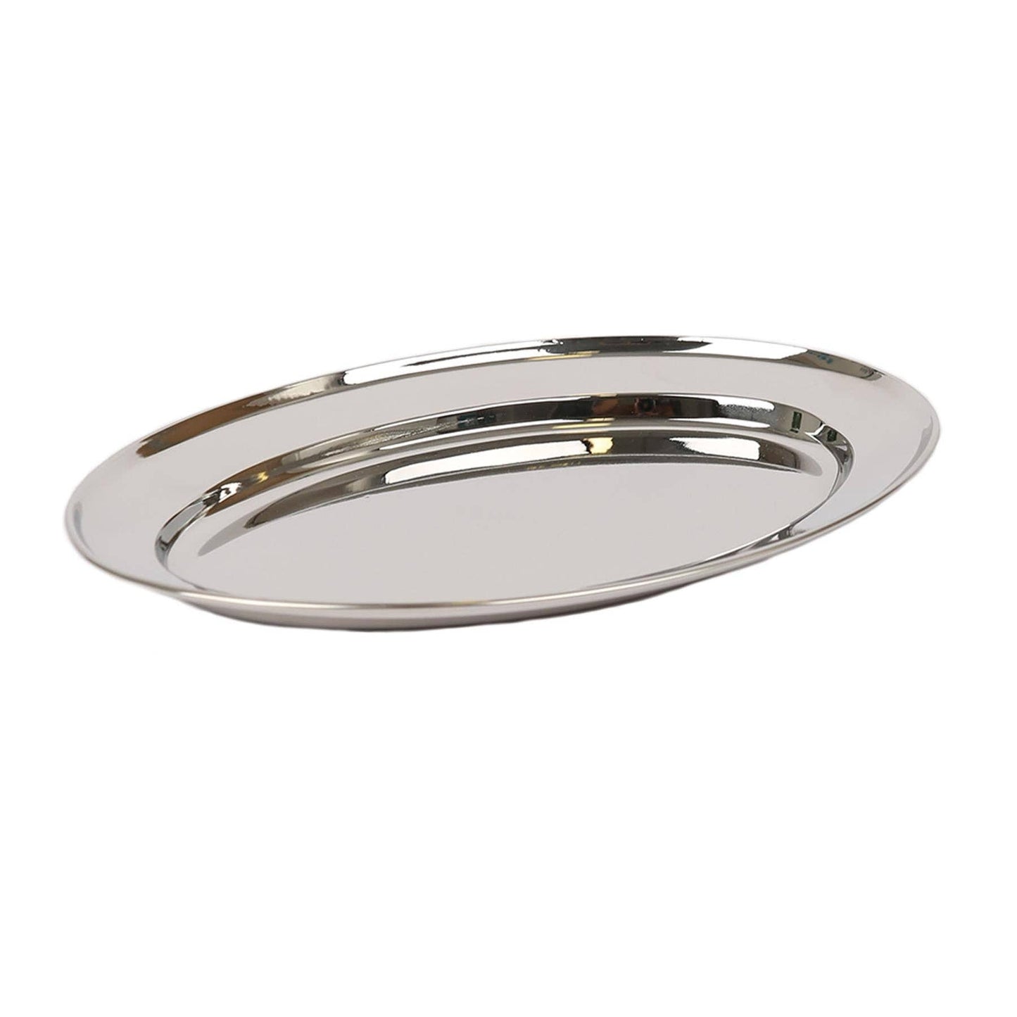 Small Oval Stainless Steel Serving Platter