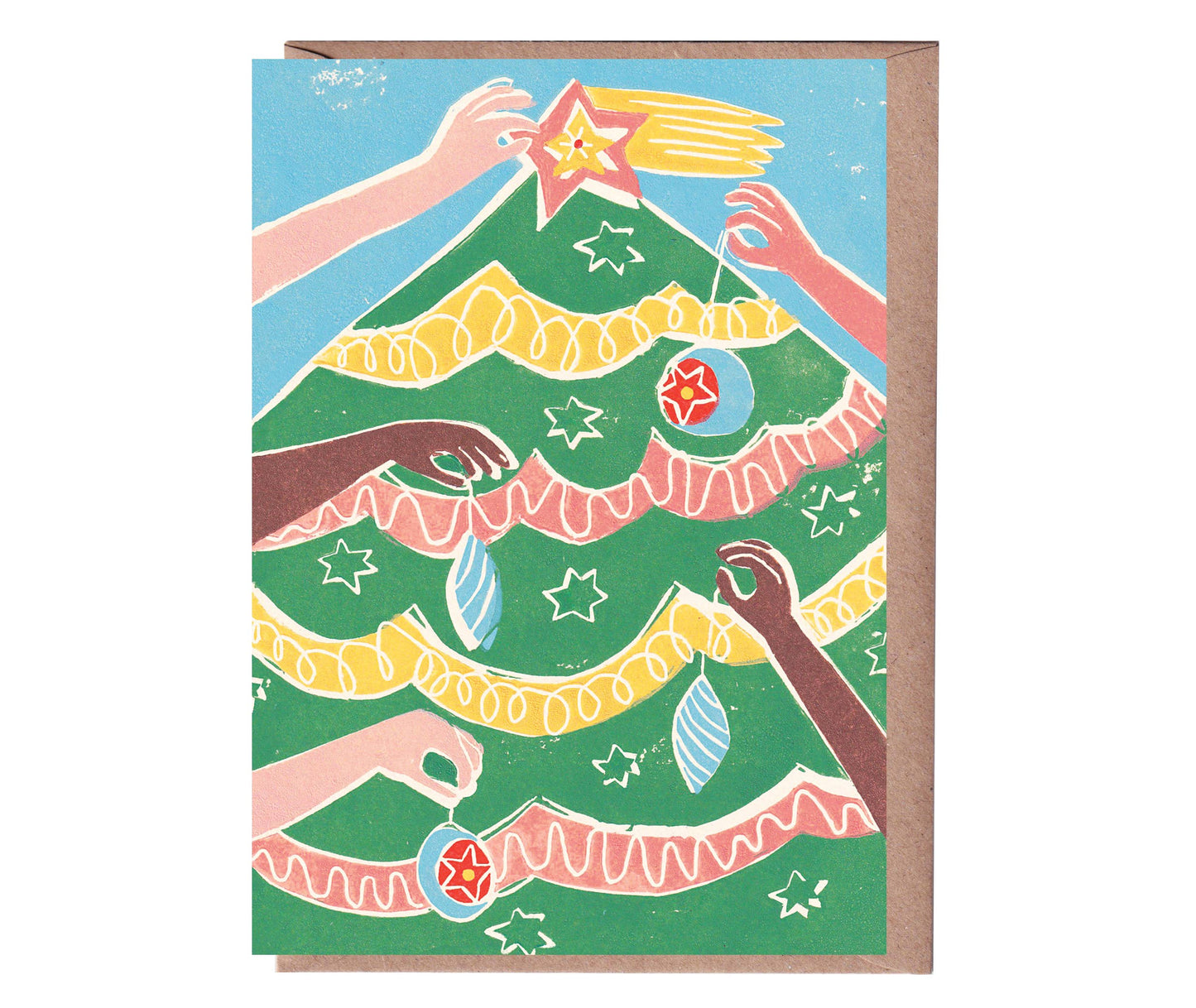 Decorating the Tree Christmas Card