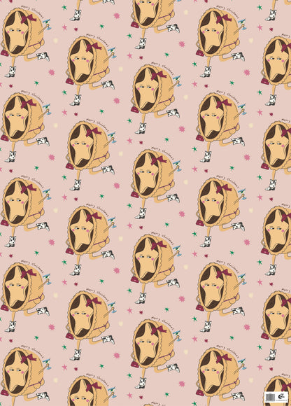 Mince Pie Christmas Gift Wrap Sheet