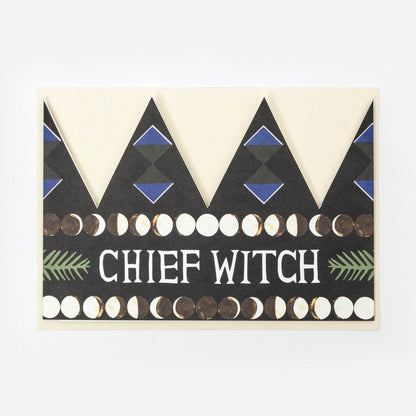 'Chief Witch' Party Hat Card