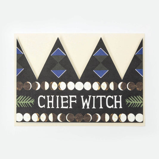 'Chief Witch' Party Hat Card