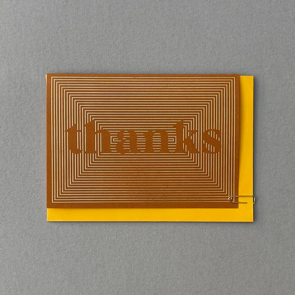 Modern Typography Thank You Card