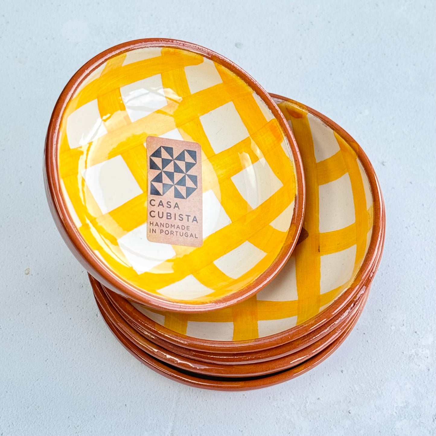 Yellow Grid Mini Bowl