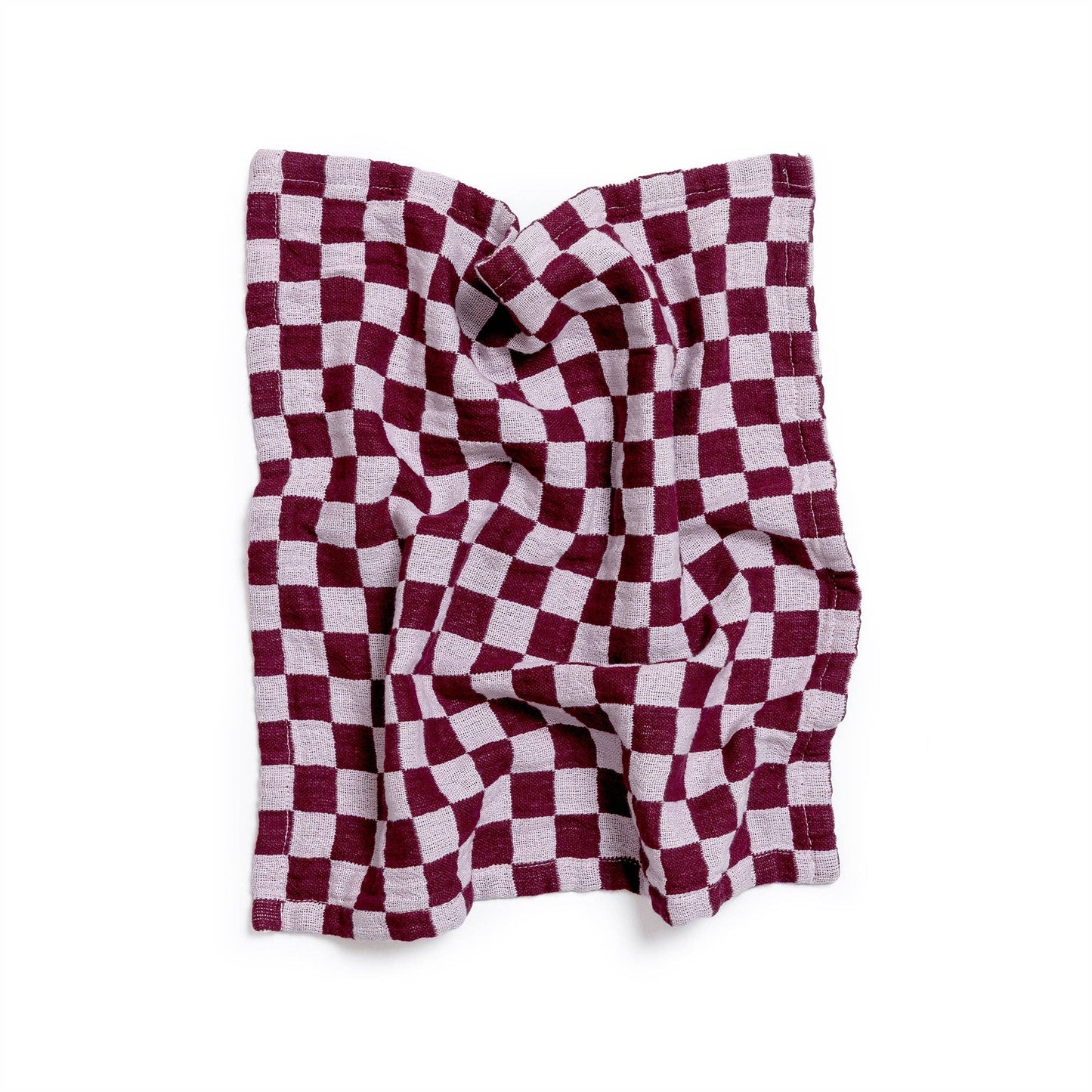 Cotton Napkins Pack of 2 in Burgundy Check