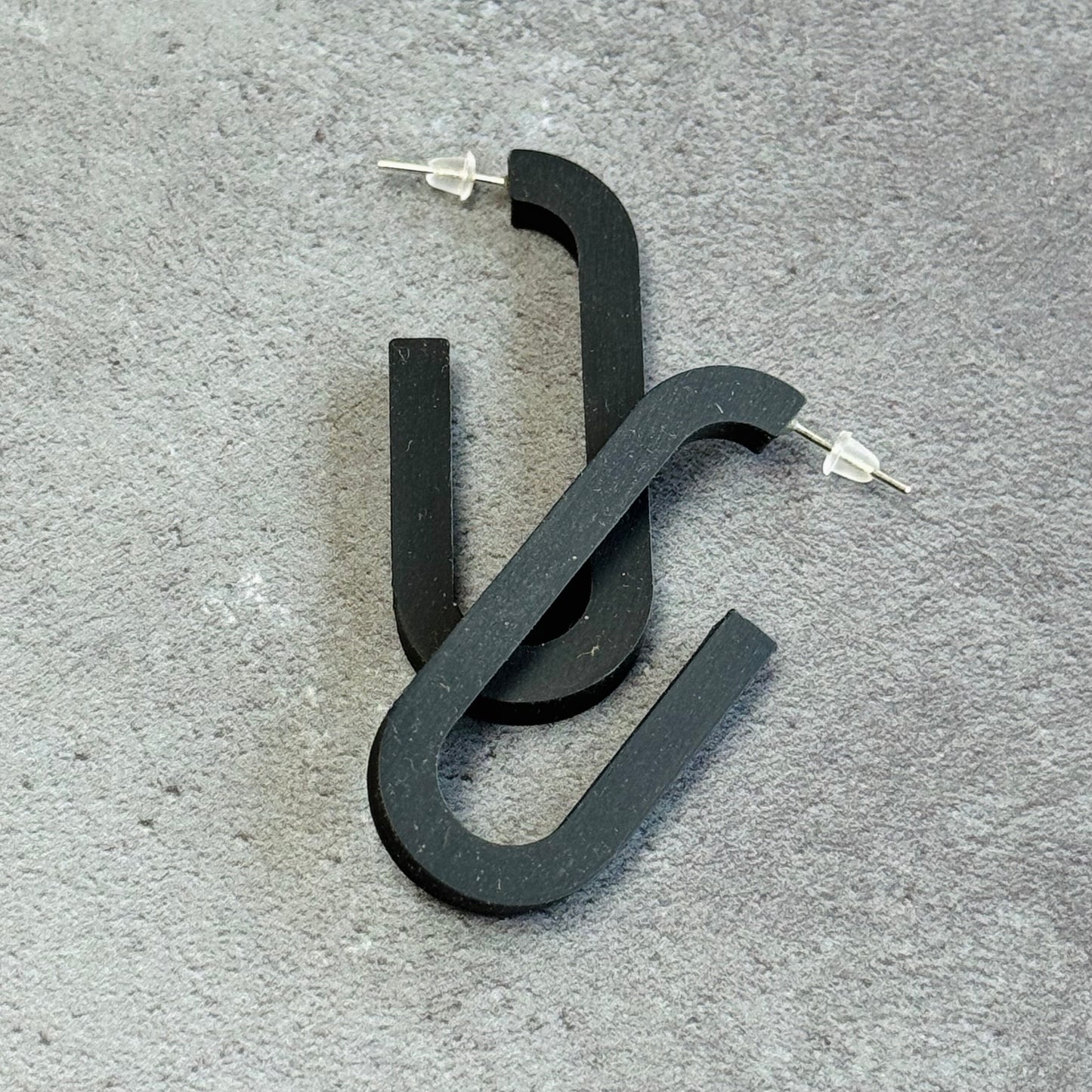 Long Oval Hoop Earrings