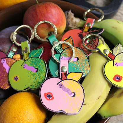 Juicy Apple Leather Keyring