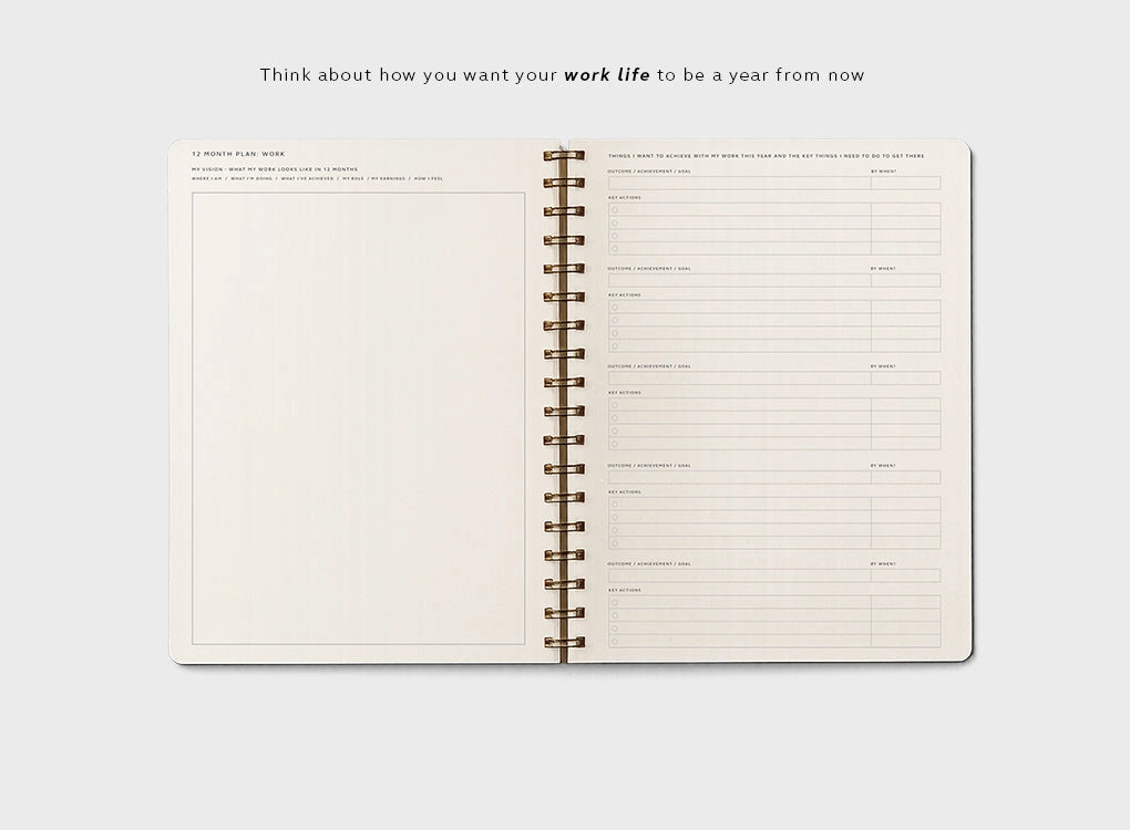 Form B5 Wirebound Daily Planner in Burnt Orange