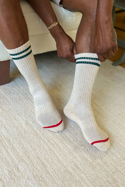 Extended Boyfriend Socks in Oatmeal