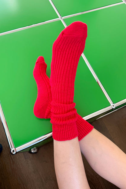 Cottage Socks in Chilli