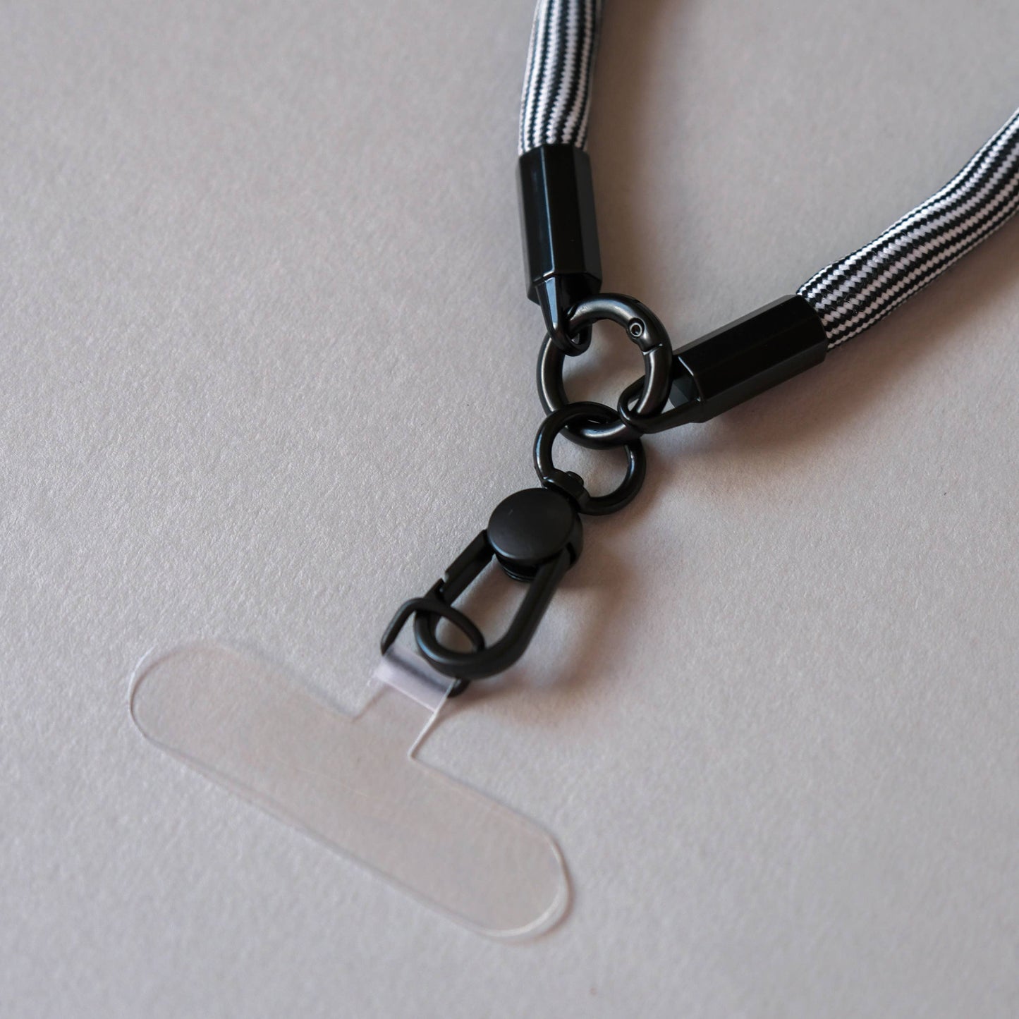 Wrist Phone Strap in Black & White Swirl