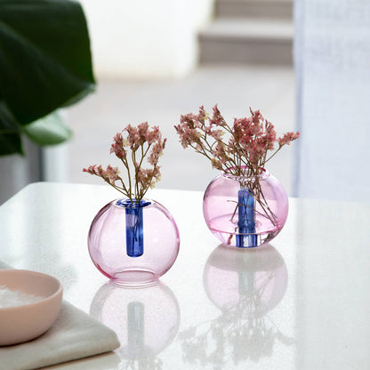 Duo Tone Mini Bubble Vase in Pink & Navy